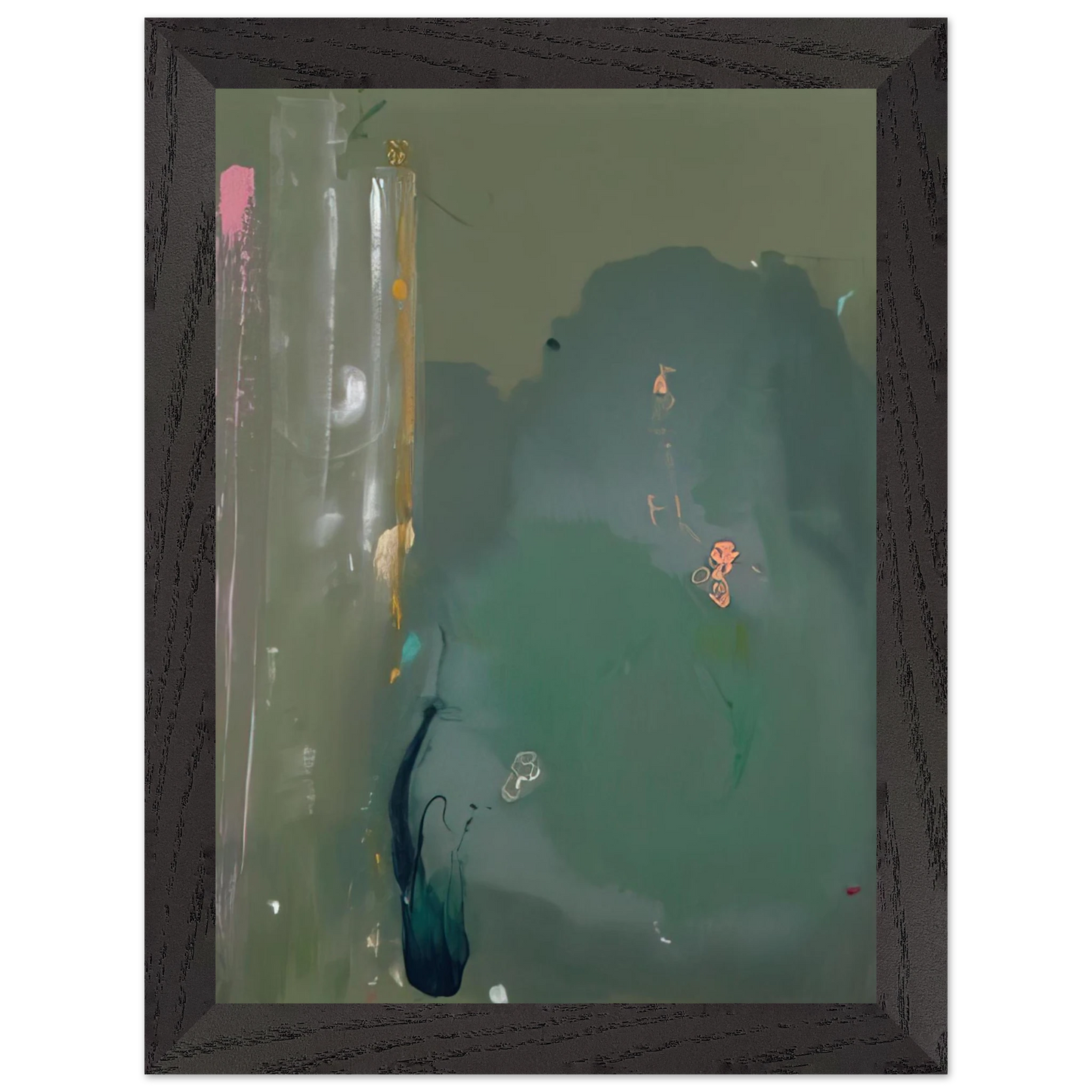 Helen Frankenthaler - CÃƒÆ’Ã‚Â´te d Argent - 1980 Wall art - 40x60 cm / 16x24 inches - Premium Wooden Framed Poster With Fine Art Paper-canvas - Black frame