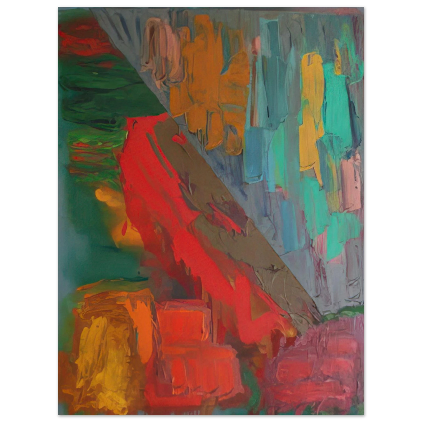 John Hoyland - Landslide - 1978  75x100 cm / 30x40inches Fine Art Poster