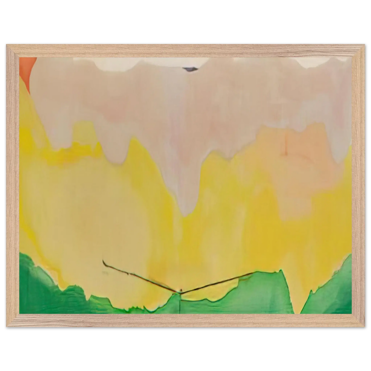 Helen Frankenthaler - Boulevard - 1973 Wall art - 70x100 cm / 28x40 Inches - Premium Wooden Framed Poster With Fine Art Paper - Wood frame