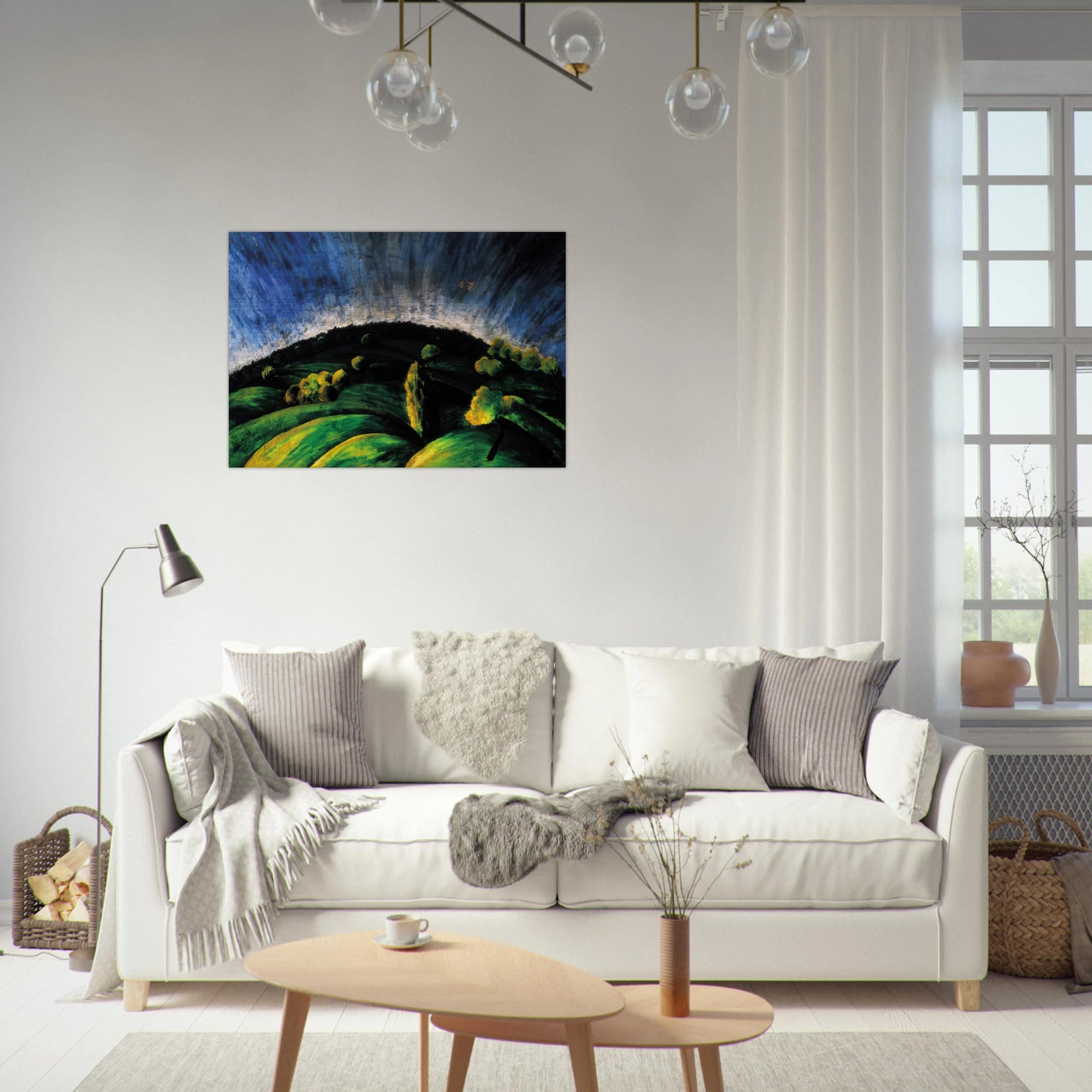Mountains of Buda - Laszlo Moholy-Nagy Brushed Aluminum Print - 70x100 cm / 28x40 inches | Laszlo Moholy-Nagy Aluminum Print | Laszlo Moholy-Nagy Prints