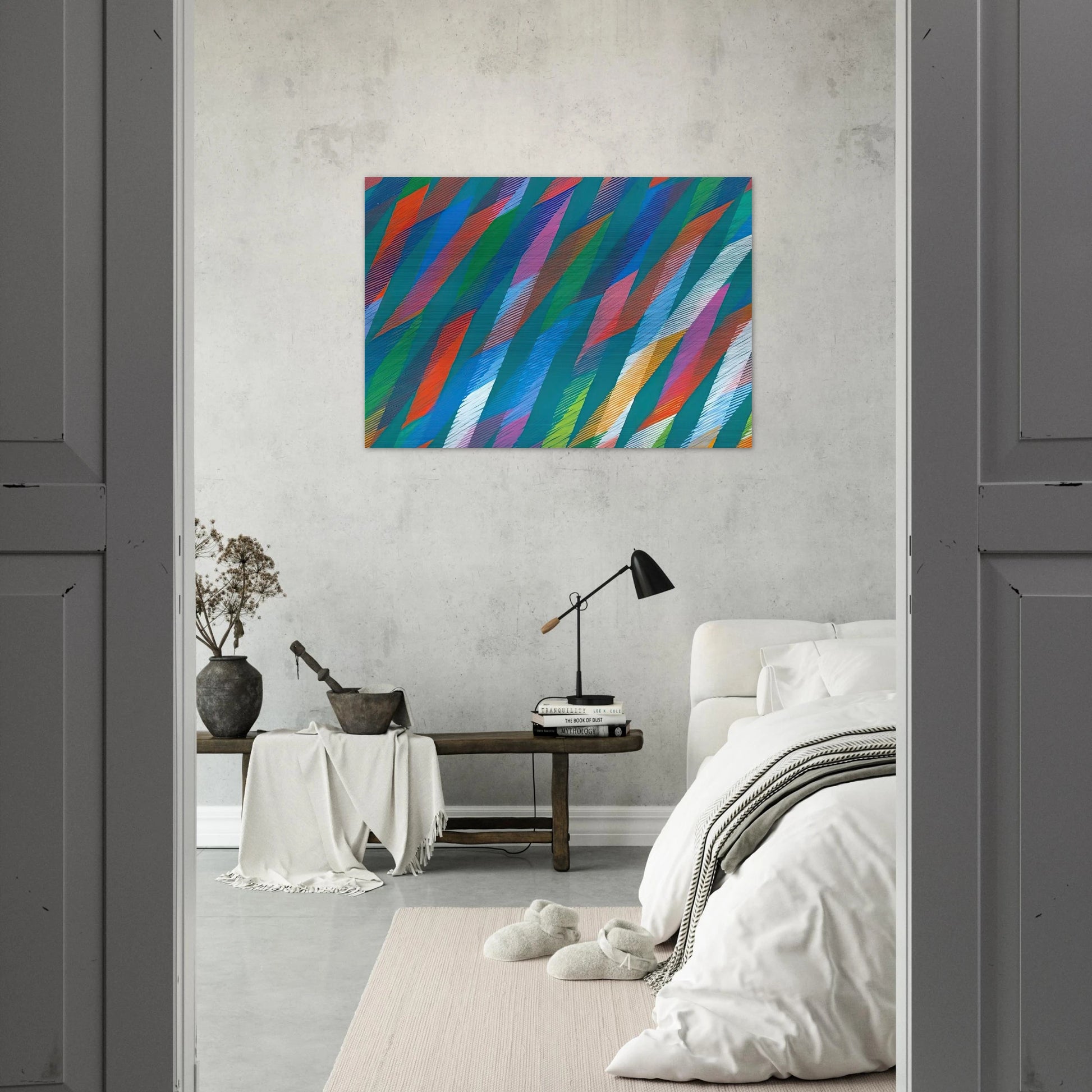 Irish - 1998 - Piero Dorazio Brushed Aluminum Print - 70x100 cm / 28x40 inches | Piero Dorazio Aluminum Print | Piero Dorazio Prints