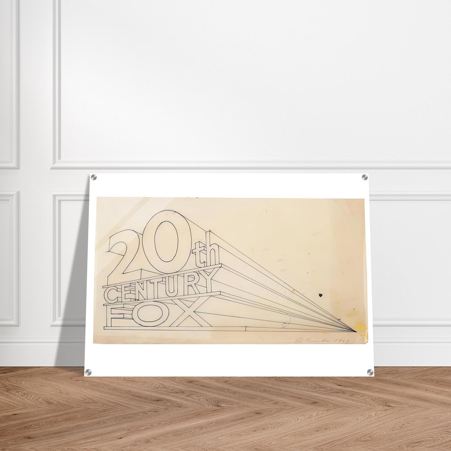 TRADEMARK STUDY 4 1962 - Edward Ruscha Acrylic Print - 70x100 cm / 28x40″ inches