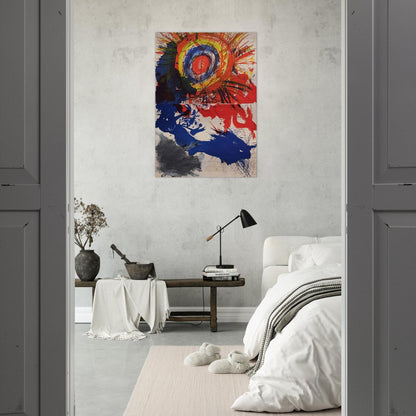 Composition - 1957 - Walasse Ting Brushed Aluminum Print - 70x100 cm / 28x40 inches | Walasse Ting Aluminum Print | Walasse Ting Prints