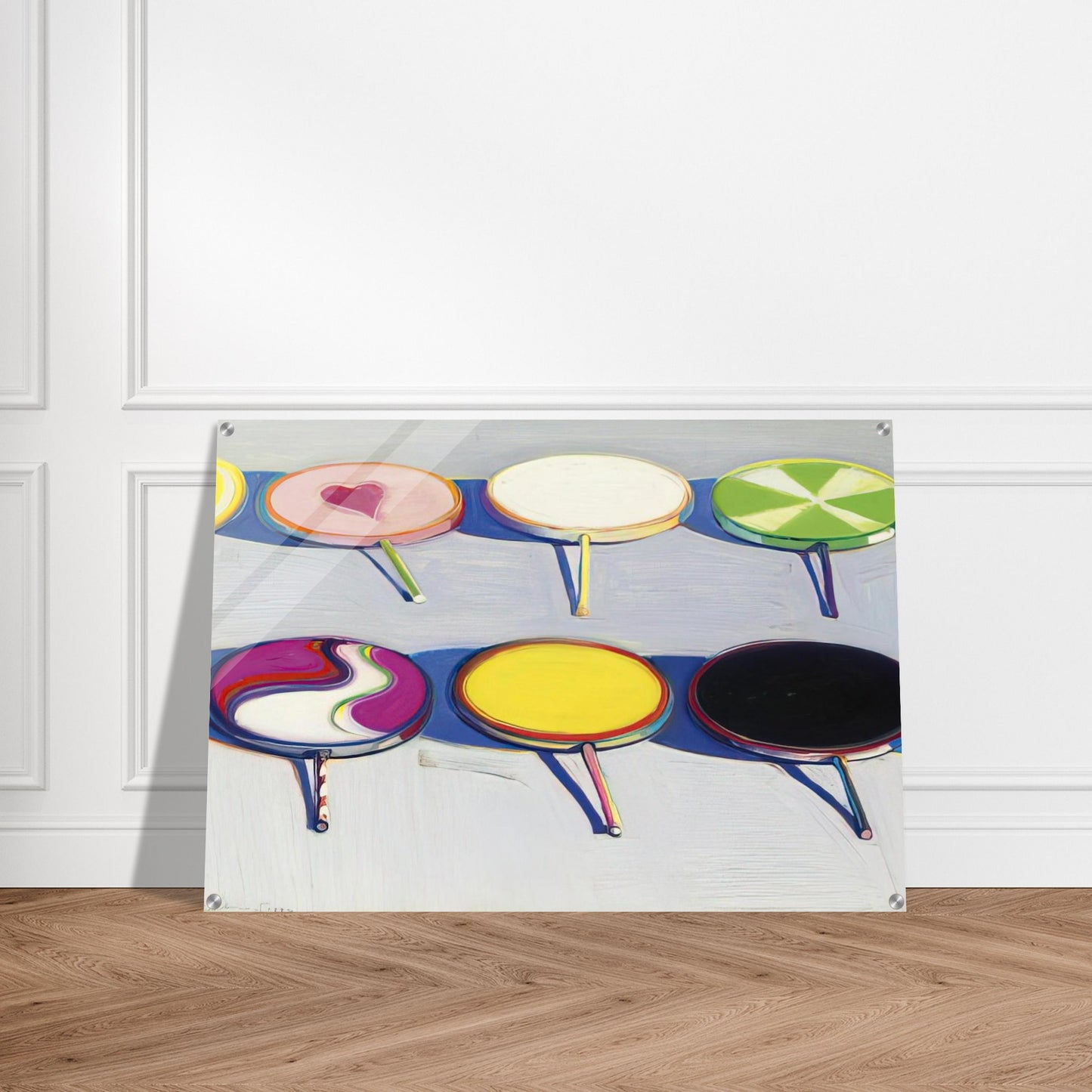 Seven Suckers - 1970 - Wayne Thiebaud Acrylic Print - 70x100 cm / 28x40″ inches