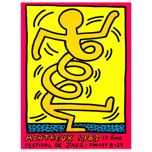 Keith Haring - MONTREUX 1983  75x100 cm / 30x40inches Fine Art Poster | Keith Haring Art For Sale