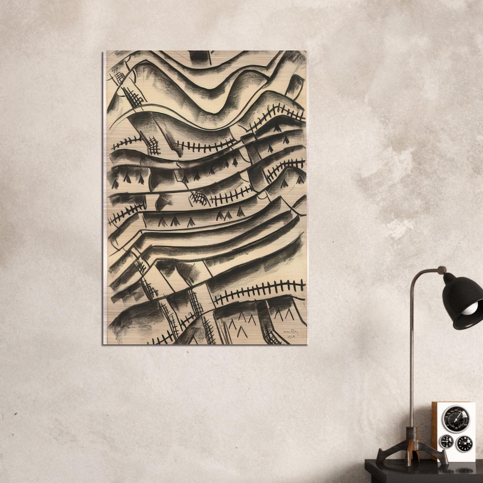 RIDGEFIELD LANDSCAPE - Man Ray Brushed Aluminum Print - 70x100 cm / 28x40 inches | Man Ray Aluminum Print | Man Ray Prints