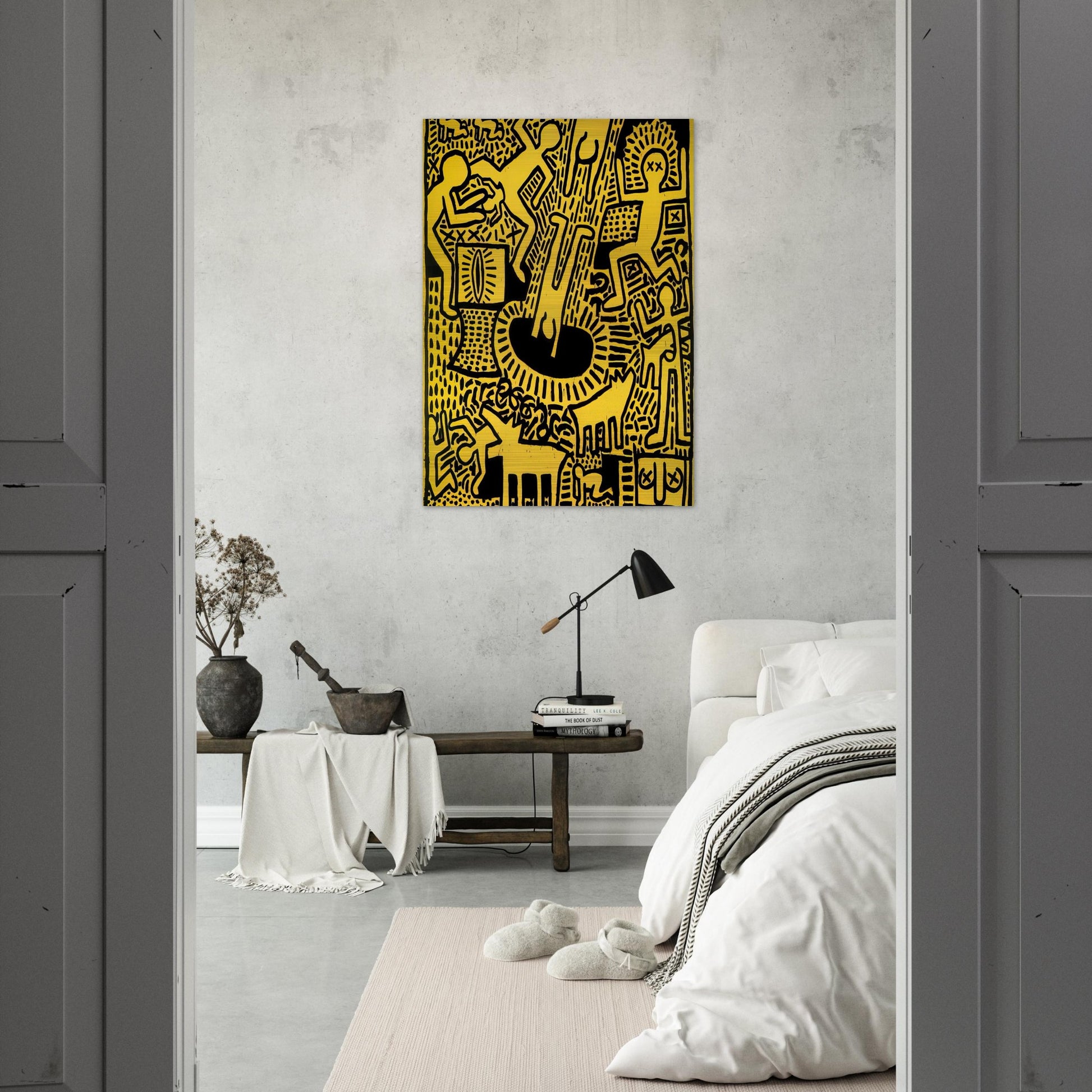 UNTITLED 1981 - Keith Haring Brushed Aluminum Print - 70x100 cm / 28x40 inches | Keith Haring Aluminum Print | Keith Haring Prints | Keith Haring Art For Sale
