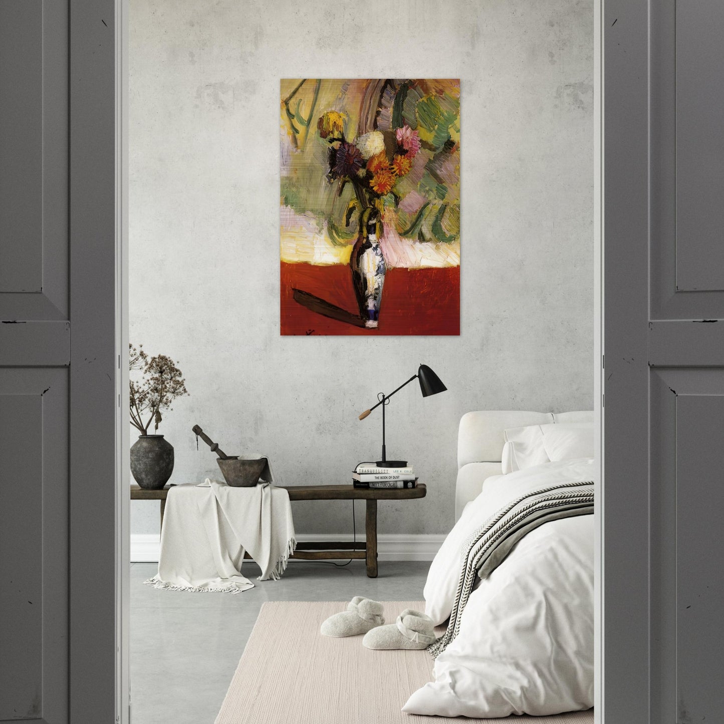 CHRYSANTHEMUMS IN A CHINESE VASE 1902 - Henri Matisse Brushed Aluminum Print - 70x100 cm / 28x40 inches | Henri Matisse Aluminum Print | Henri Matisse Prints