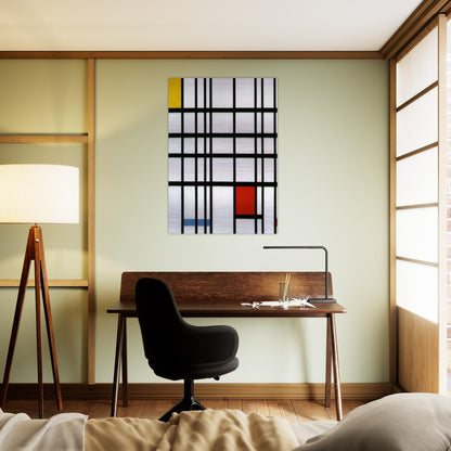 Composition with Red, Yellow and Blue - Piet Mondrian Brushed Aluminum Print - 70x100 cm / 28x40 inches | Piet Mondrian Aluminum Print | Piet Mondrian Prints