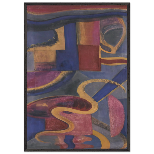 Composizione Dada - Abstract Art - Julius Evola 70x100 cm / 28x40 inches Framed Art Print – Black Wooden Frame