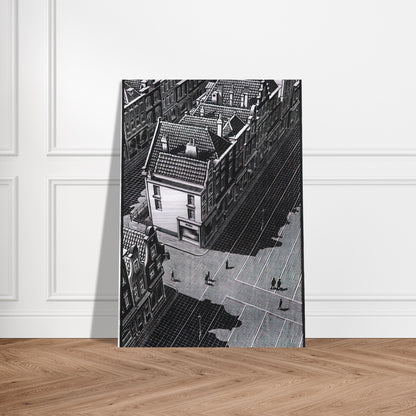DELFT - MC Escher Brushed Aluminum Print - 70x100 cm / 28x40 inches | MC Escher Aluminum Print | MC Escher Prints | Maurits Cornelis Escher Prints