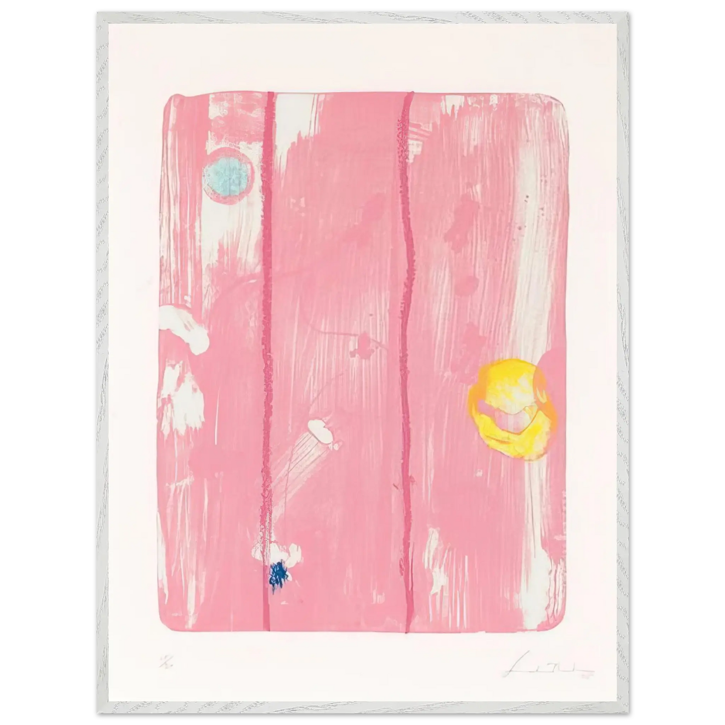 Helen Frankenthaler - Reflections VIII - 1995 Wall art - 30x45 cm / 12x18 Inches - Premium Wooden Framed Poster With Fine Art Paper - White frame