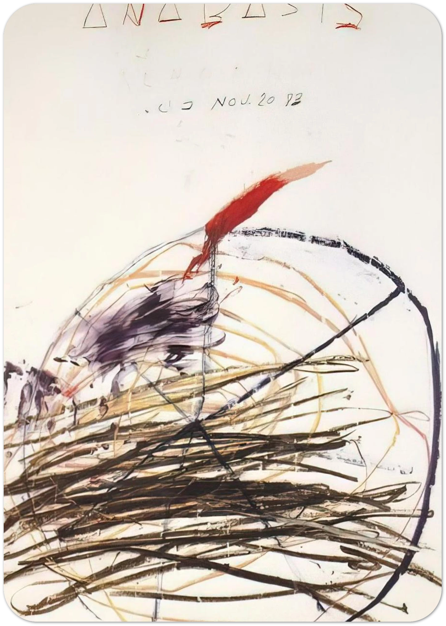 Anabasis  Xenephon  By Cy Twombly Pack of 10 Post Cards | Cy Twombly Post Cards | A6 (10.5 x 14.8 cm) - 4.1 x 5.8 inches