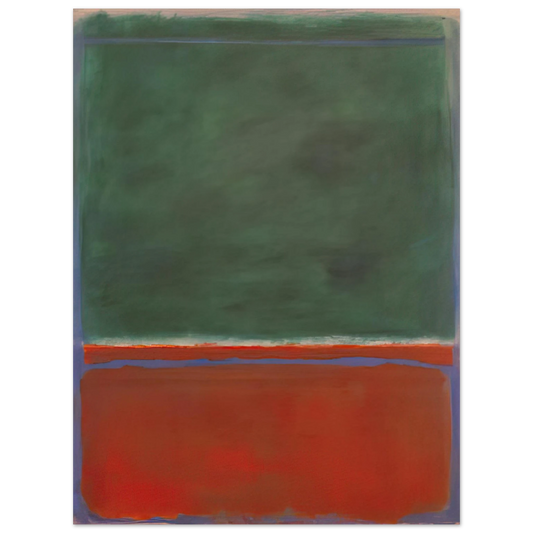 Mark Rothko - Green and Maroon - 1953 Wall Art - 21x29.7 cm / 8x12" - Fine Art Poster-canvas - -