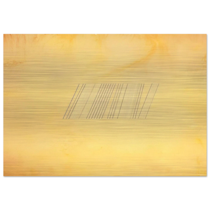 Blue Line Painting - 1969 - Ronnie Landfield Brushed Aluminum Print - 70x100 cm / 28x40 inches | Ronnie Landfield Aluminum Print | Ronnie Landfield Prints
