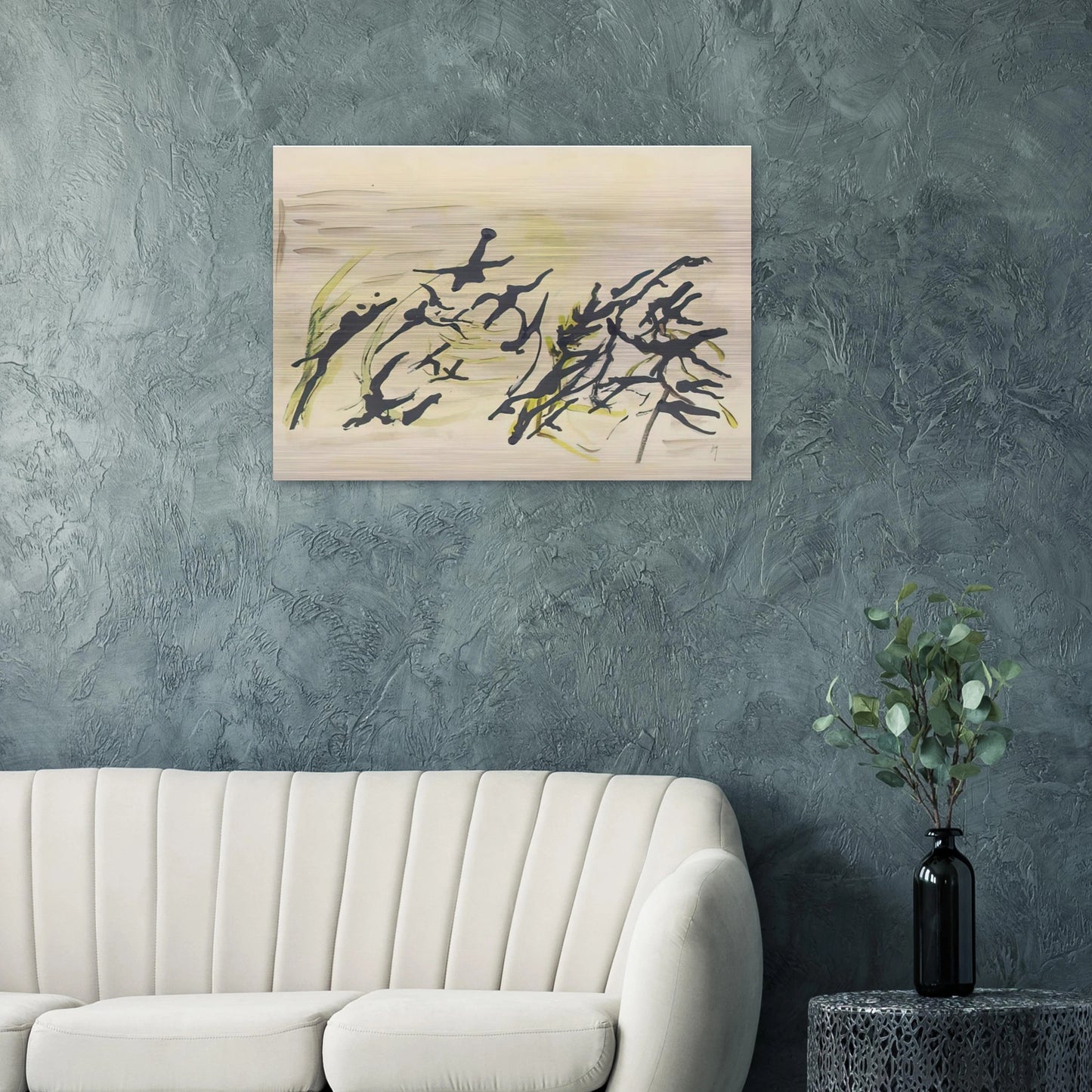 Composition - Surrealism, Tachisme - Henri Michaux Brushed Aluminum Print - 70x100 cm / 28x40 inches | Henri Michaux Aluminum Print | Henri Michaux Prints