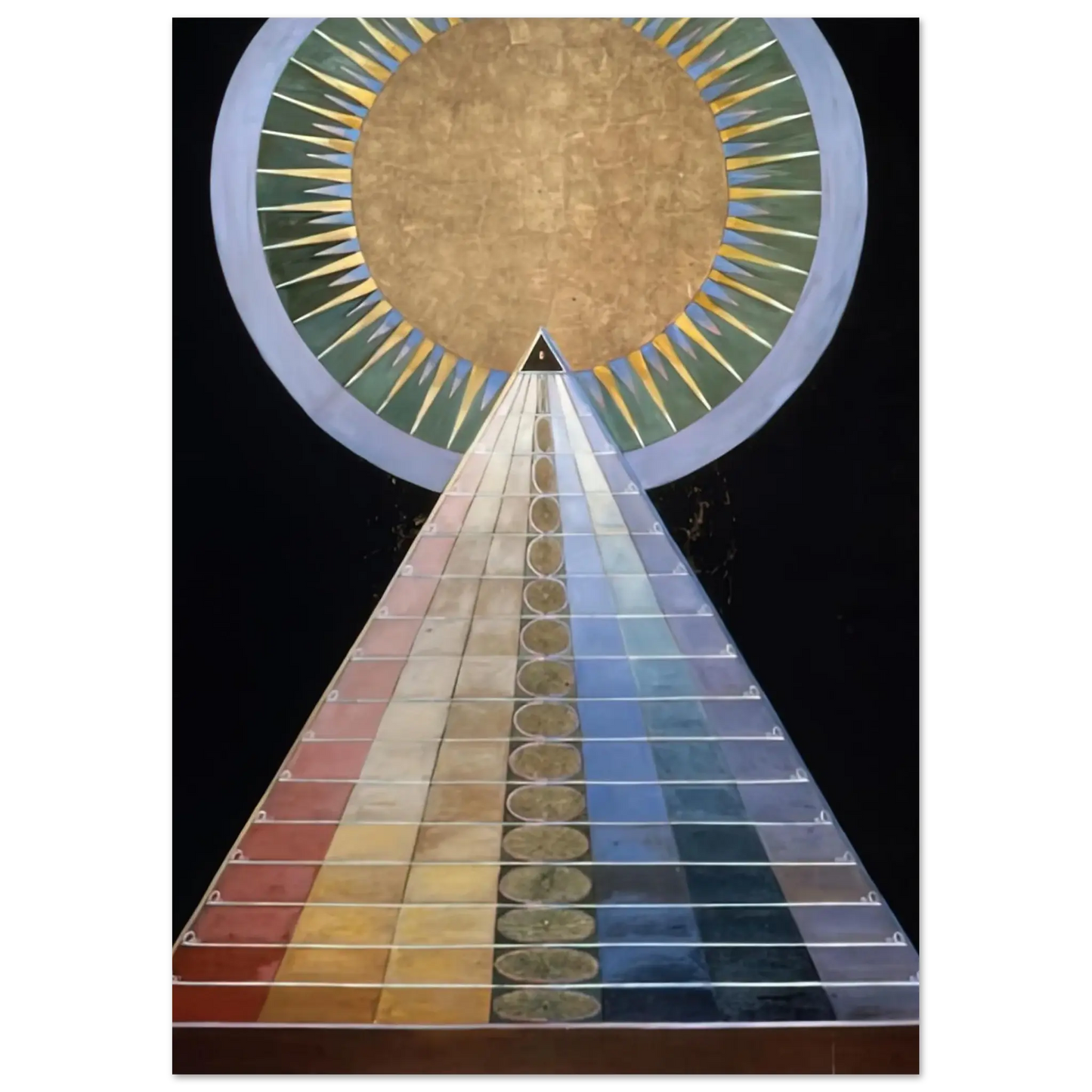 Hilma af Klint - ALTAR PAINTING 1915 Wall art - 30x45 cm / 12x18 Inches - Premium Wooden Framed Poster With Fine Art Paper - Black frame