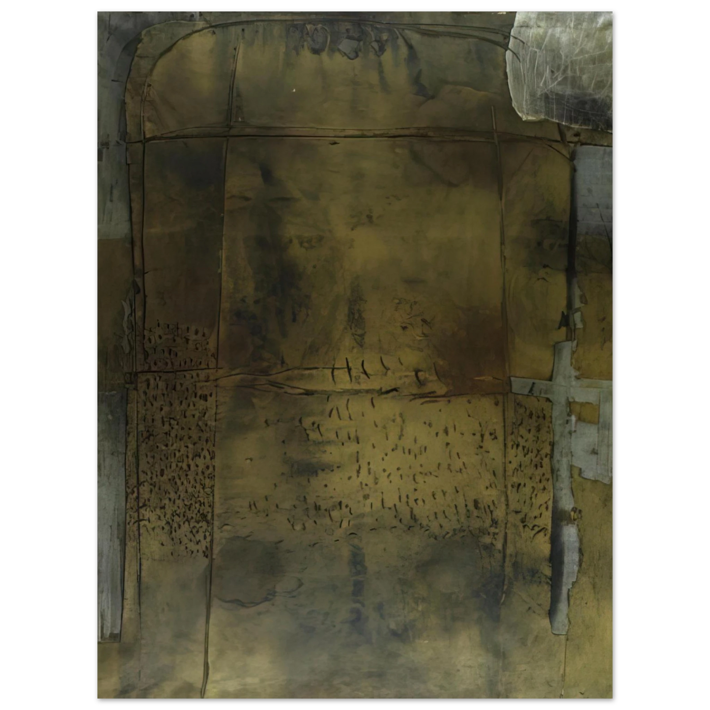 Antoni Tapies - GREY OCHRE 1958  75x100 cm / 30x40inches Fine Art Poster