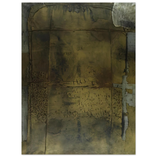 Antoni Tapies - GREY OCHRE 1958  75x100 cm / 30x40inches Fine Art Poster