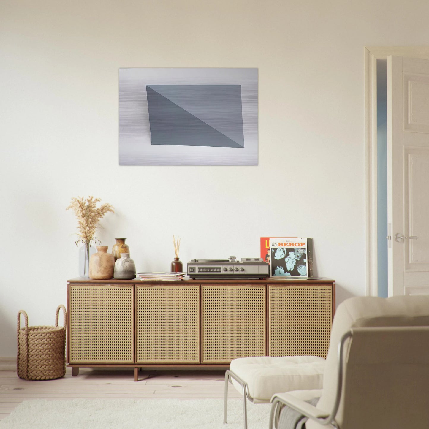 Three-Dimensional Picture diagonal folding - 1966 - Charlotte Posenenske Brushed Aluminum Print - 70x100 cm / 28x40 inches | Charlotte Posenenske Aluminum Print | Charlotte Posenenske Prints