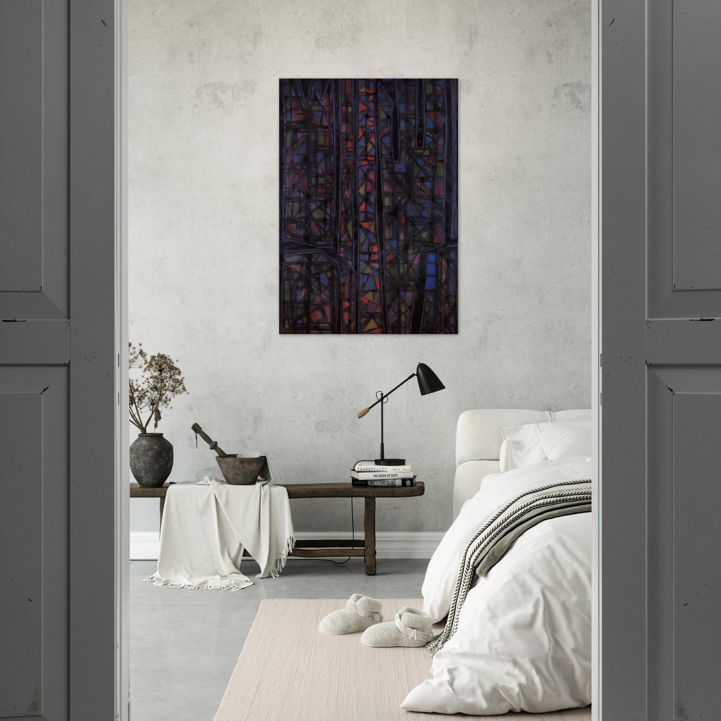 Recueillement nocturne II - 1952 - Alfred Manessier Brushed Aluminum Print - 70x100 cm / 28x40 inches | Alfred Manessier Aluminum Print | Alfred Manessier Prints