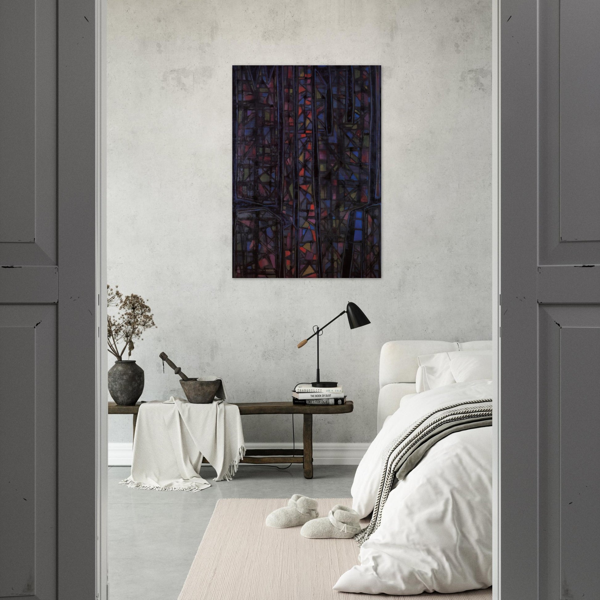 Recueillement nocturne II - 1952 - Alfred Manessier Brushed Aluminum Print - 70x100 cm / 28x40 inches | Alfred Manessier Aluminum Print | Alfred Manessier Prints