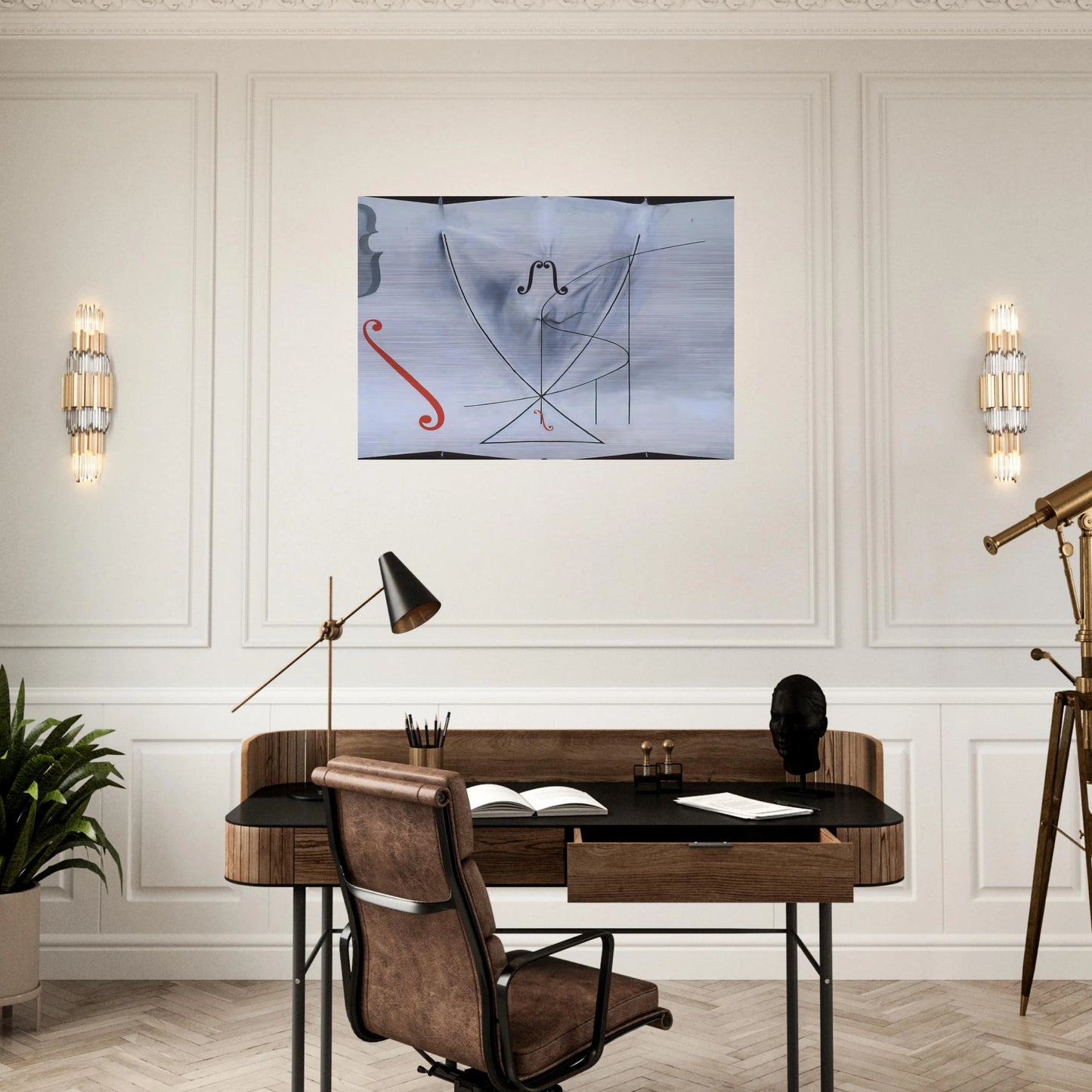 THE SWALLOW S TAIL - Salvador Dali Brushed Aluminum Print - 70x100 cm / 28x40 inches | Salvador Dali Aluminum Print | Salvador Dali Prints