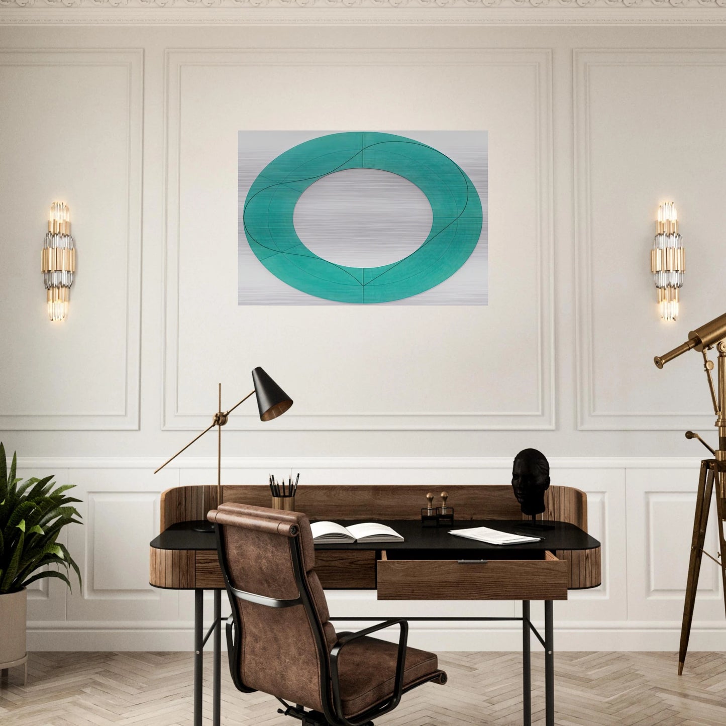 RING IMAGE C 2008 - Robert Mangold Brushed Aluminum Print - 70x100 cm / 28x40 inches | Robert Mangold Aluminum Print | Robert Mangold Prints