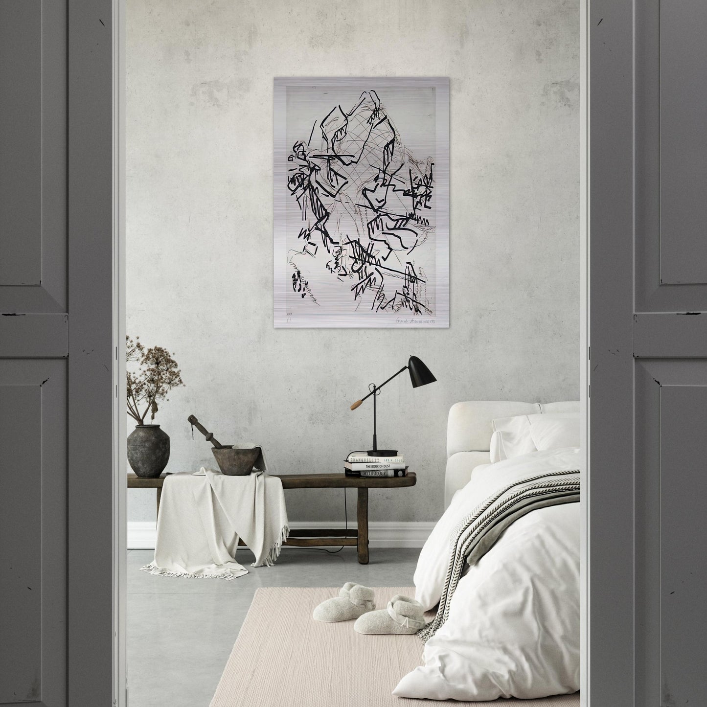 TREE AT TRETIRE II - Frank Auerbach Brushed Aluminum Print - 70x100 cm / 28x40 inches | Frank Auerbach Aluminum Print | Frank Auerbach Prints