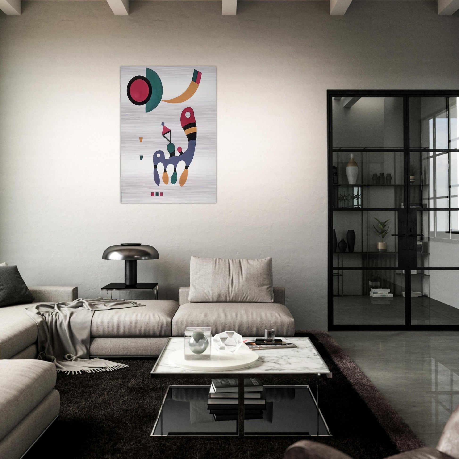COMPOSITION 1944 - Wassily Kandinsky Brushed Aluminum Print - 70x100 cm / 28x40 inches | Wassily Kandinsky Aluminum Print | Wassily Kandinsky Prints
