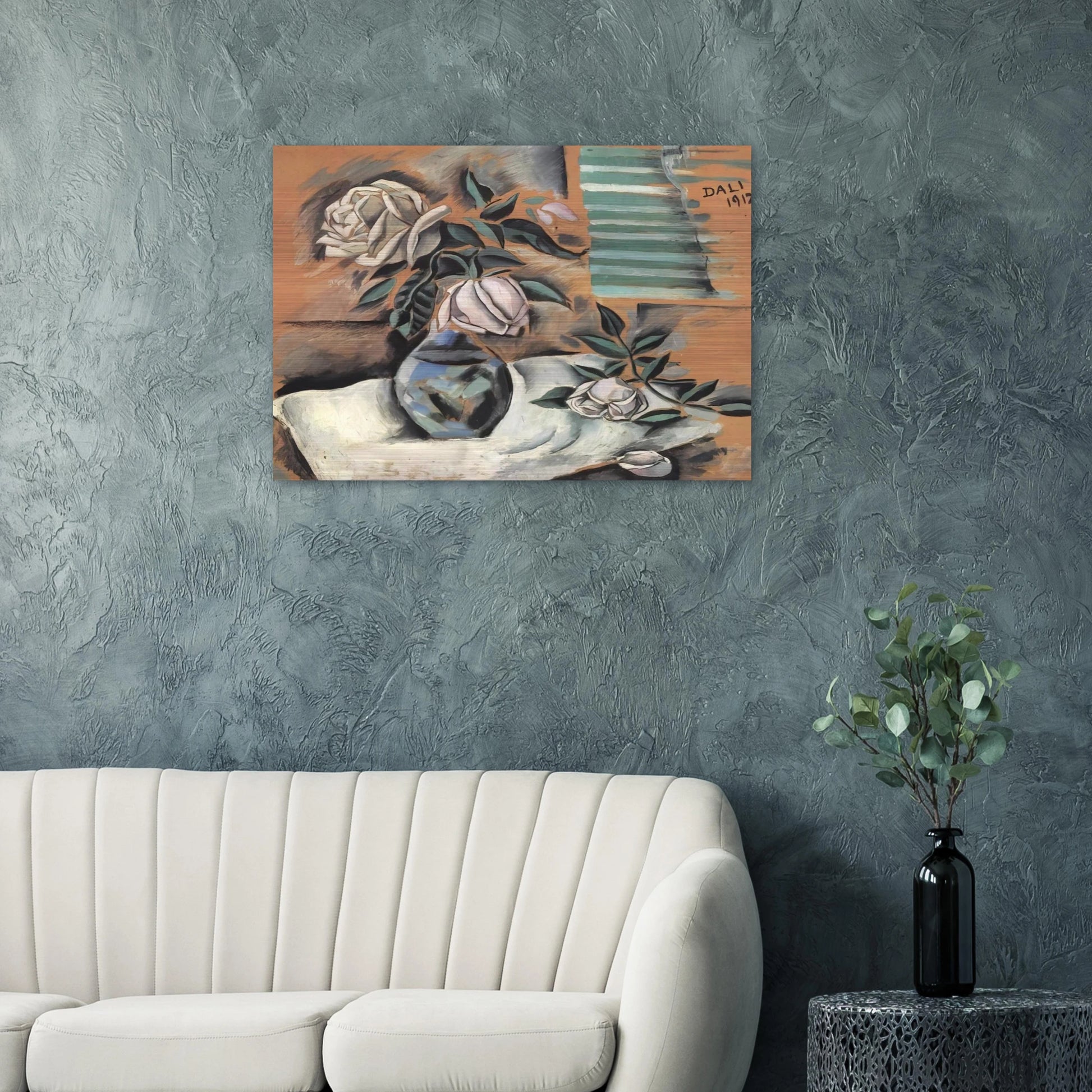 BOUQUET L IMPORTANT C EST LA ROSE - Salvador Dali Brushed Aluminum Print - 70x100 cm / 28x40 inches | Salvador Dali Aluminum Print | Salvador Dali Prints