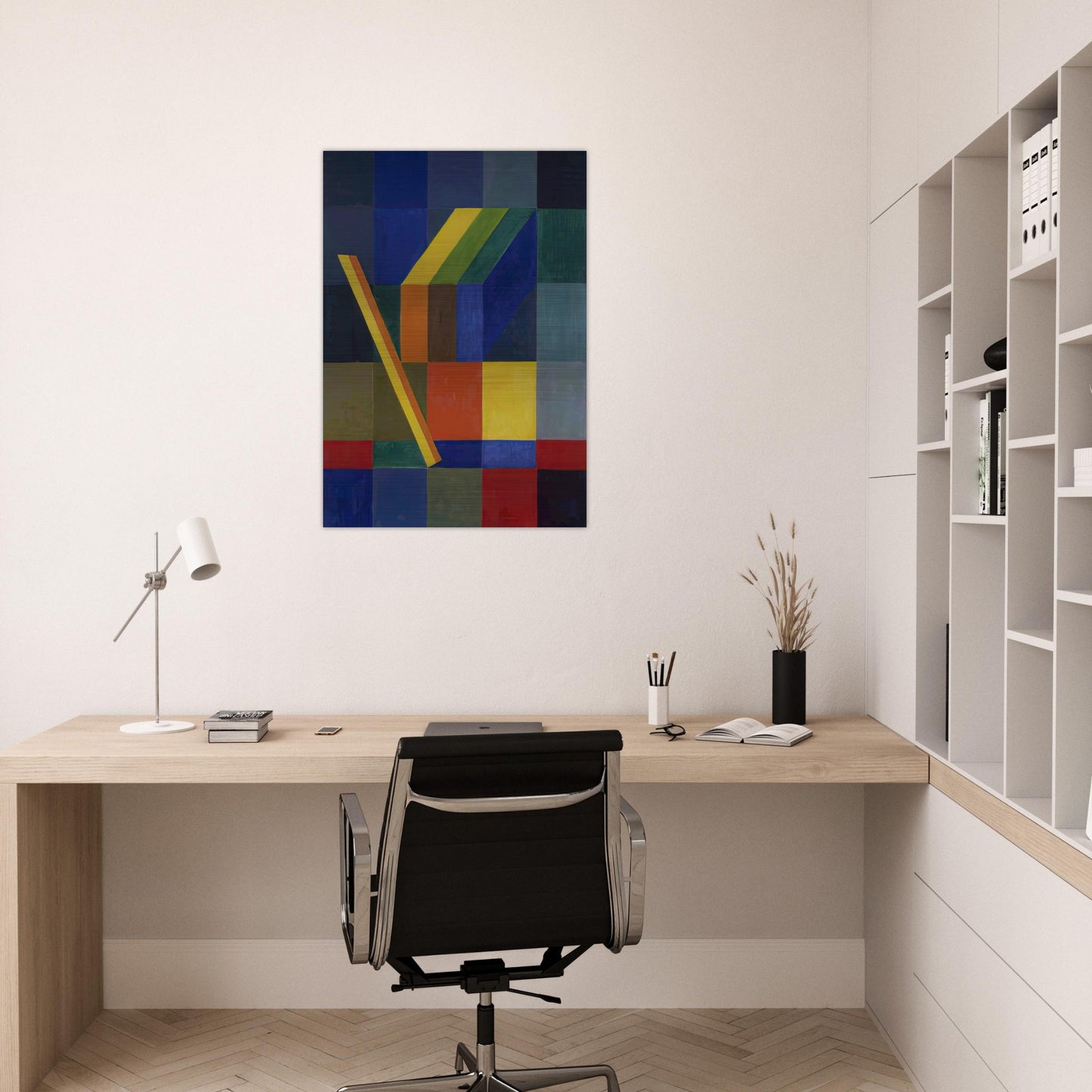 Space Composition I - 1944 - Johannes Itten Brushed Aluminum Print - 70x100 cm / 28x40 inches | Johannes Itten Aluminum Print | Johannes Itten Prints