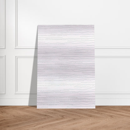 Alternate Not-Straight Lines From the Right Side and Broken Lines From the Left Side of Random Length - Sol LeWitt Brushed Aluminum Print - 70x100 cm / 28x40 inches | Sol LeWitt Aluminum Print | Sol LeWitt Prints