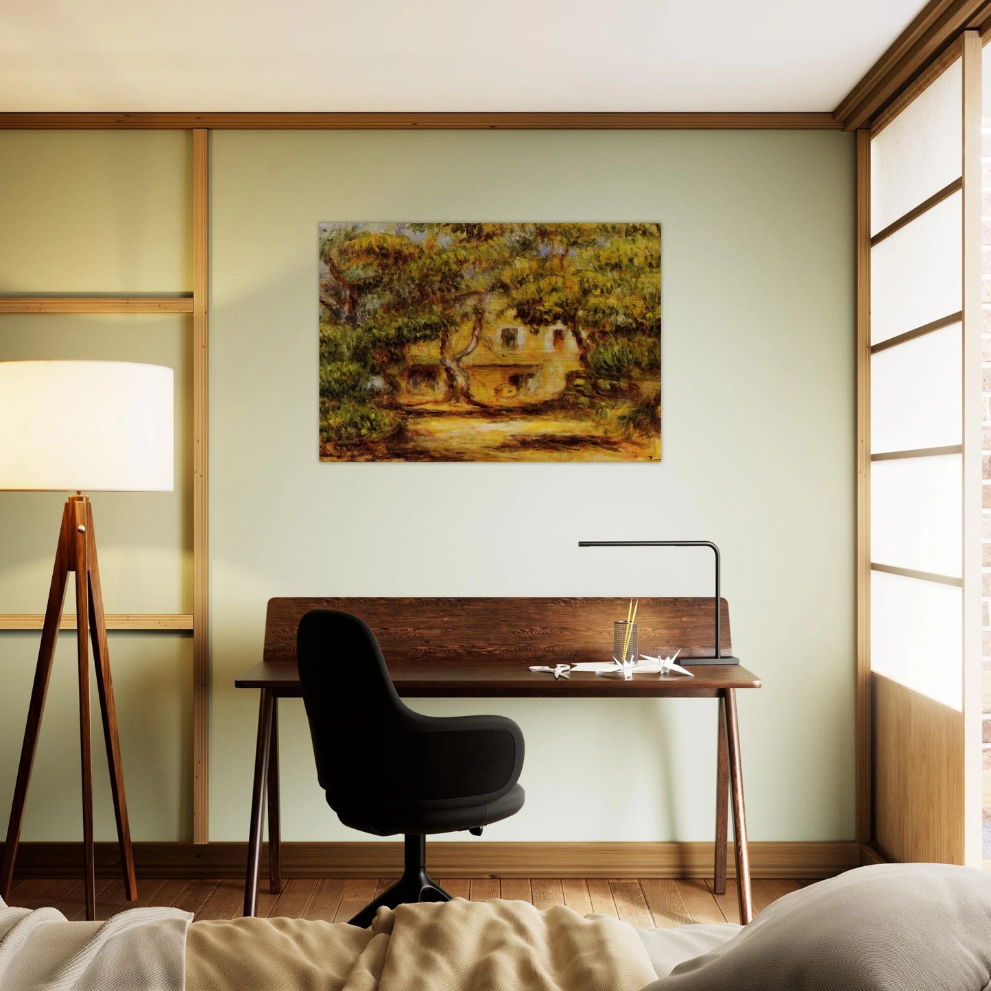 The Farm at Collettes - Pierre-Auguste Renoir Brushed Aluminum Print - 70x100 cm / 28x40 inches | Pierre-Auguste Renoir Aluminum Print | Pierre-Auguste Renoir Prints