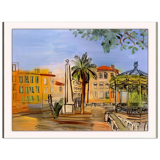 Raoul Dufy - THE SQUARE IN HYERES  75x100 cm / 30x40inches Fine Art Poster