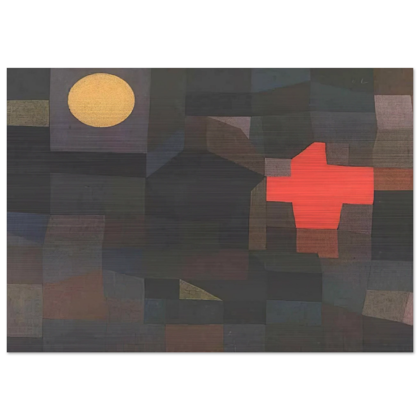 FIRE FULL MOON 1933 - Paul Klee Brushed Aluminum Print - 70x100 cm / 28x40 inches | Paul Klee Aluminum Print | Paul Klee Prints