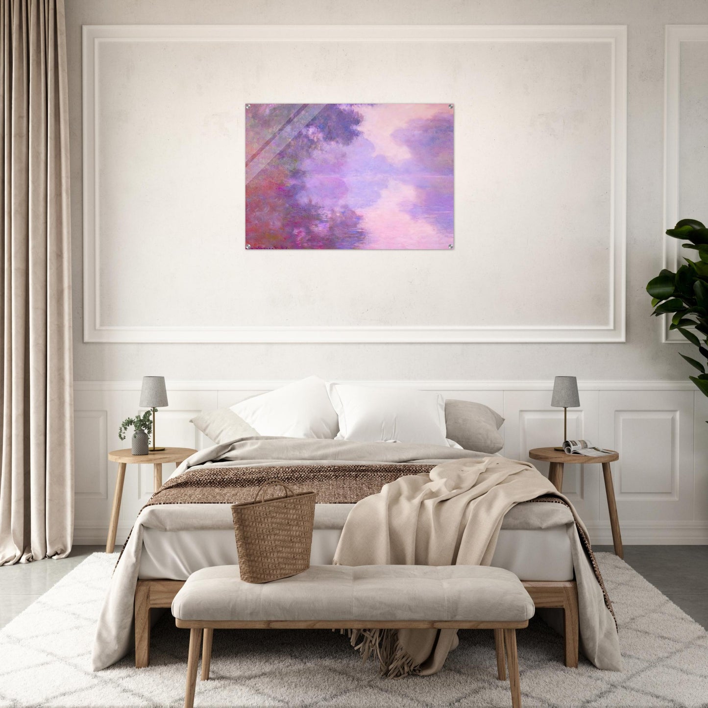 Misty Morning on the Seine - claude monet Acrylic Print - 70x100 cm / 28x40″ inches | claude monet Wall Art | claude monet Prints