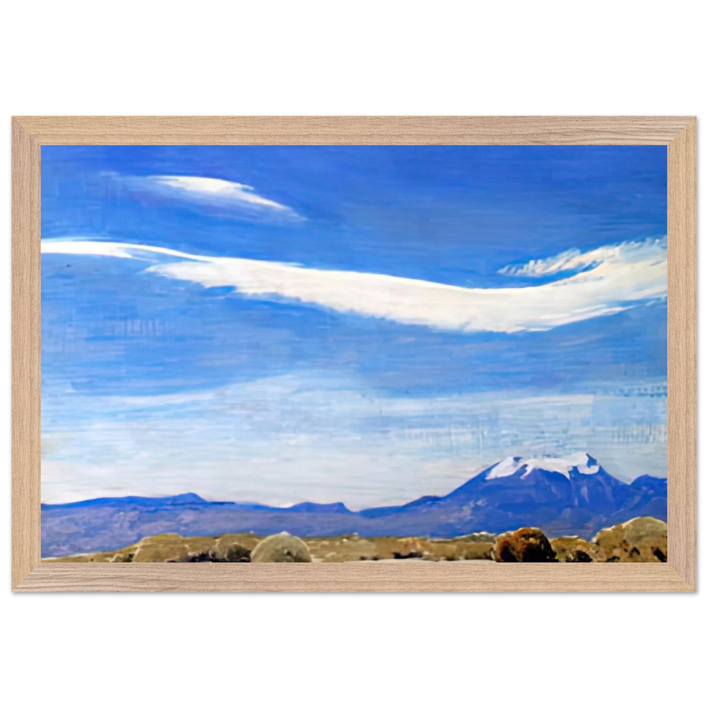 Maynard Dixon - THE CLOUD COACHELLA VALLEY CALIFORNIA 1940 Wall art - 45x60 cm / 18x24 inches - Premium Wooden Framed Poster With Fine Art Paper-canvas - Wood frame