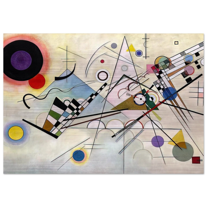 COMPOSITION 8 1923 - Wassily Kandinsky Brushed Aluminum Print - 70x100 cm / 28x40 inches | Wassily Kandinsky Aluminum Print | Wassily Kandinsky Prints