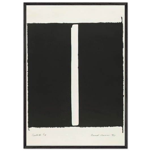 Canto III - Barnett Newman 70x100 cm / 28x40 inches Framed Art Print – Black Wooden Frame