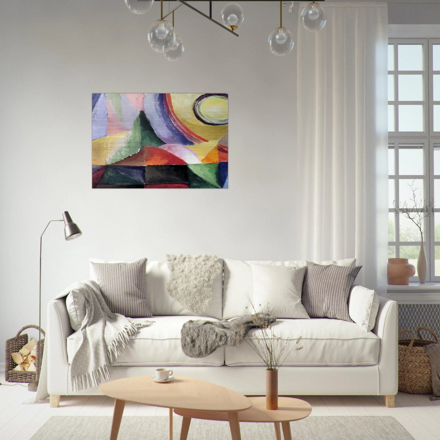 ELECTRIC PRISMS - Sonia Delaunay Brushed Aluminum Print - 70x100 cm / 28x40 inches | Sonia Delaunay Aluminum Print | Sonia Delaunay Prints