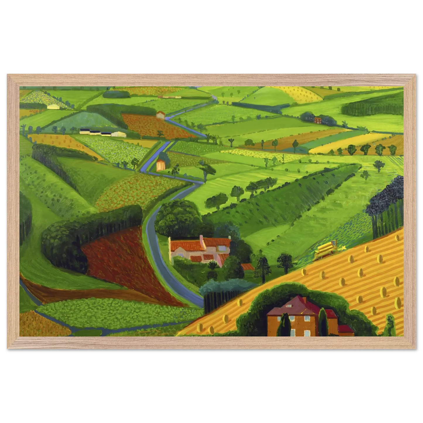 David Hockney - David Hockney Wall art - A2 (42 x 59.4  cm) - Premium Wooden Framed Poster With Fine Art Paper - Wood frame