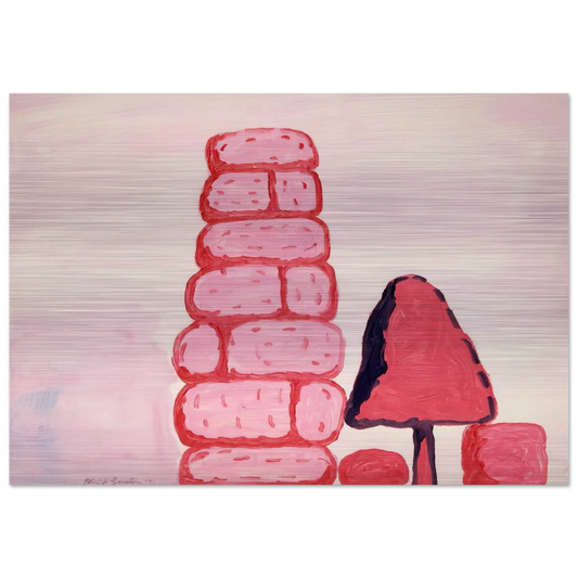 UNTITLED WALL - Philip Guston Brushed Aluminum Print - 70x100 cm / 28x40 inches | Philip Guston Aluminum Print | Philip Guston Prints
