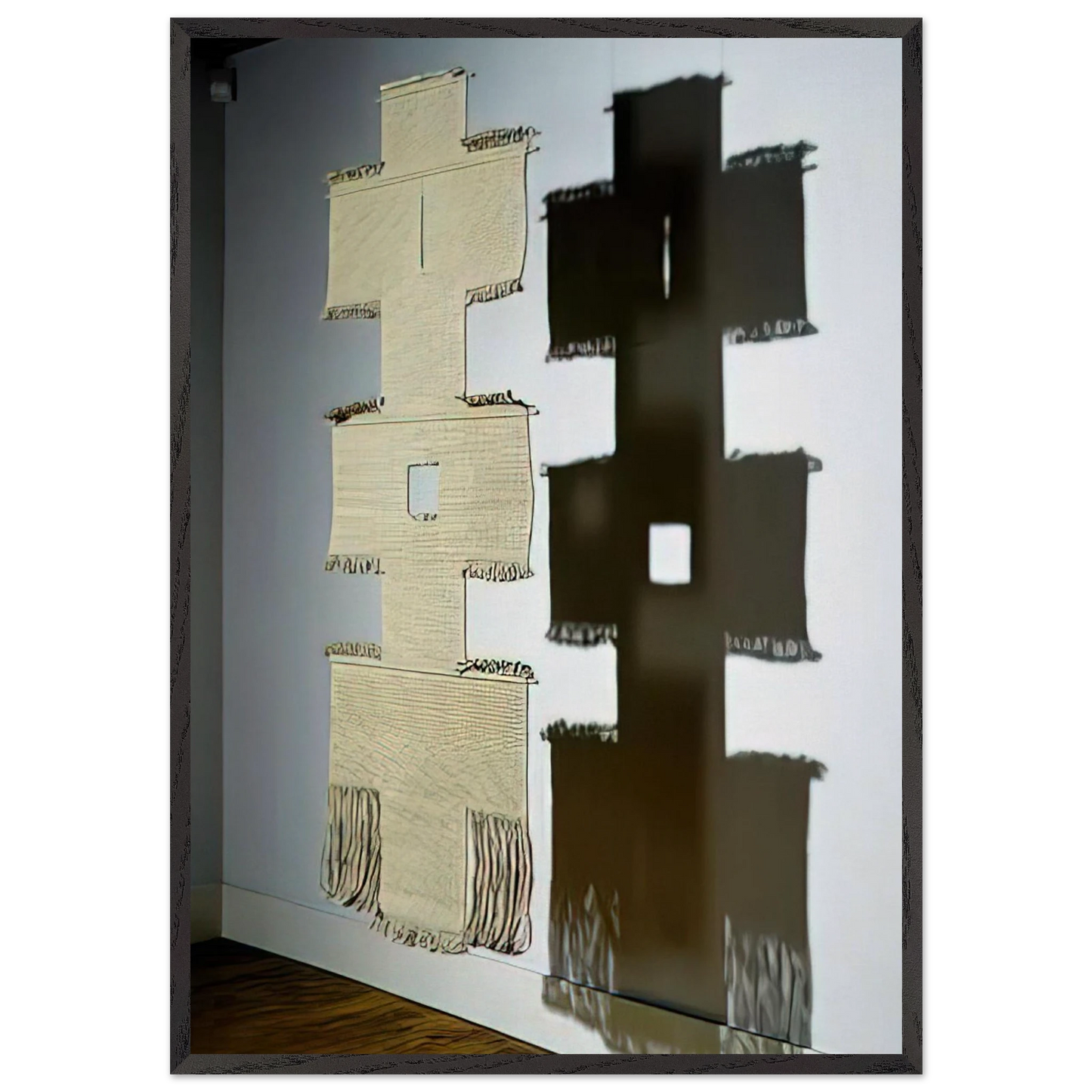 PATH II 1966 - Lenore Tawney 70x100 cm / 28x40 inches Framed Art Print – Black Wooden Frame