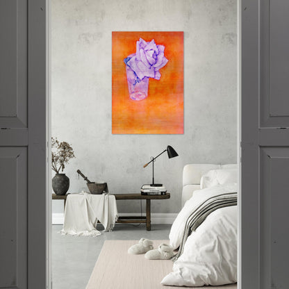 White Rose in a Glass - Piet Mondrian Brushed Aluminum Print - 70x100 cm / 28x40 inches | Piet Mondrian Aluminum Print | Piet Mondrian Prints