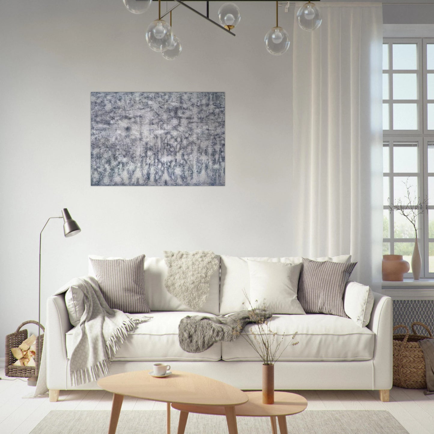 White Garden - 1951 - Richard Pousette-Dart Brushed Aluminum Print - 70x100 cm / 28x40 inches | Richard Pousette-Dart Aluminum Print | Richard Pousette-Dart Prints