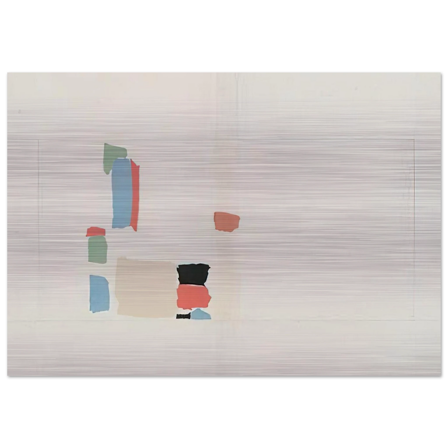 Abstract Composition - Lyrical Abstraction - Nicolas de Stael Brushed Aluminum Print - 70x100 cm / 28x40 inches | Nicolas de Stael Aluminum Print | Nicolas de Stael Prints
