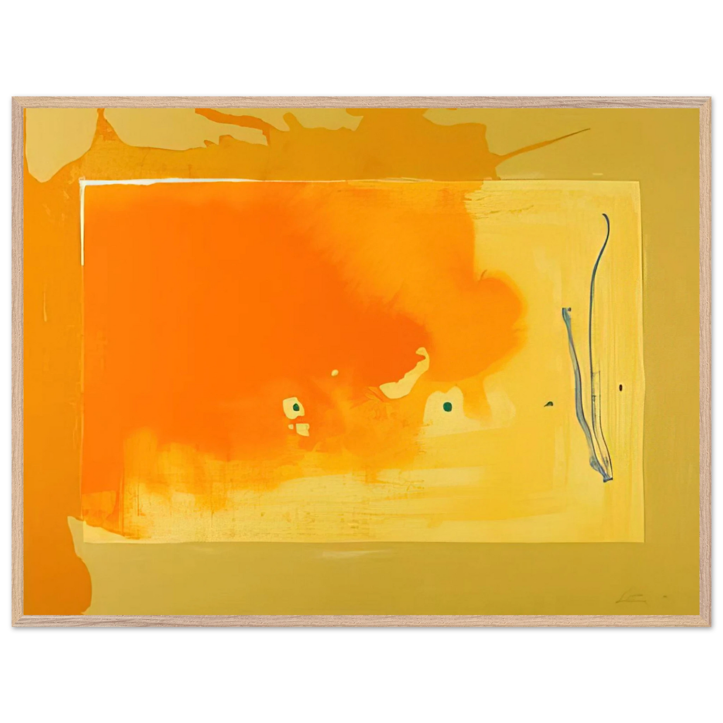 Helen Frankenthaler - Bilbao - 1998 Wall art - 50x70 cm / 20x28 inches - Premium Wooden Framed Poster With Fine Art Paper-canvas - Wood frame