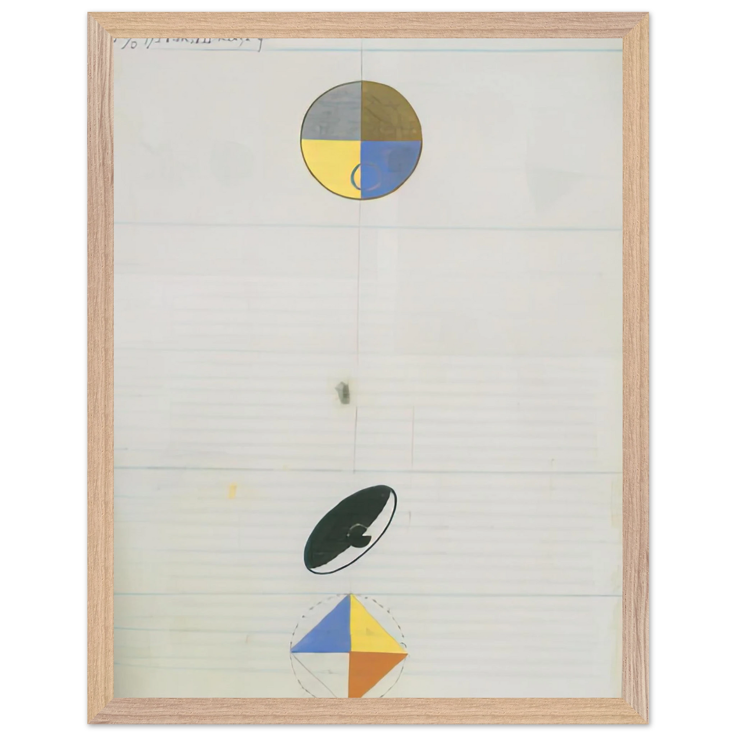 Hilma af Klint - SERIES NO VII NO 3F 1920 Wall art - A2 (42 x 59.4  cm) - Premium Wooden Framed Poster With Fine Art Paper - White frame