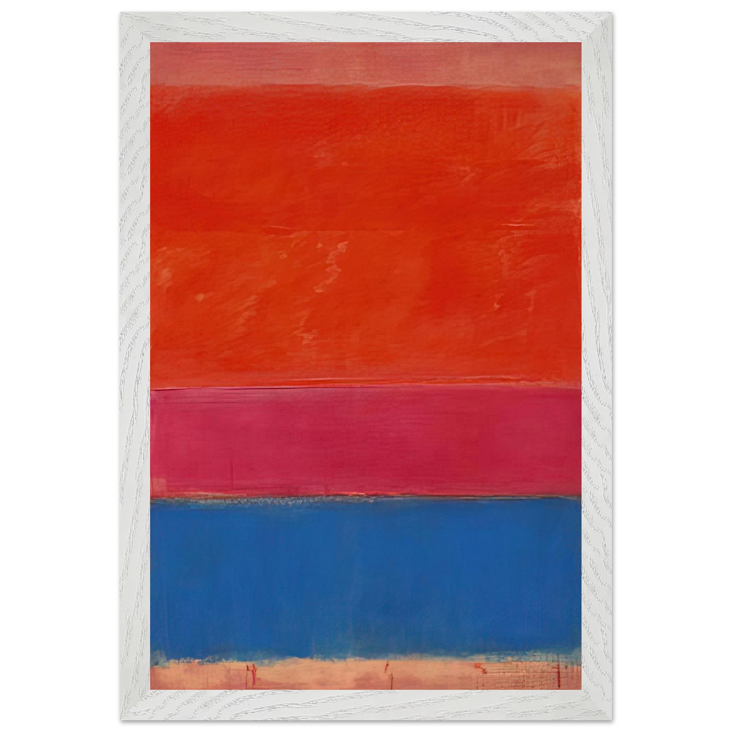 Mark Rothko - No. 1 Royal Red and Blue - 1954 Wall Art - 21x29.7 cm / 8x12" - Premium Wooden Framed Poster With Fine Art Paper-canvas - Black frame